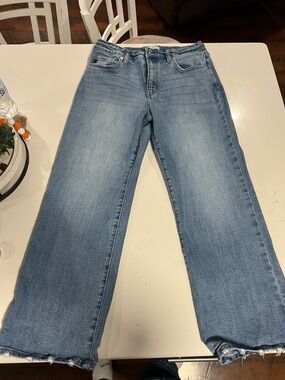 KanCan Women's Light Blue Wide-Leg Jeans